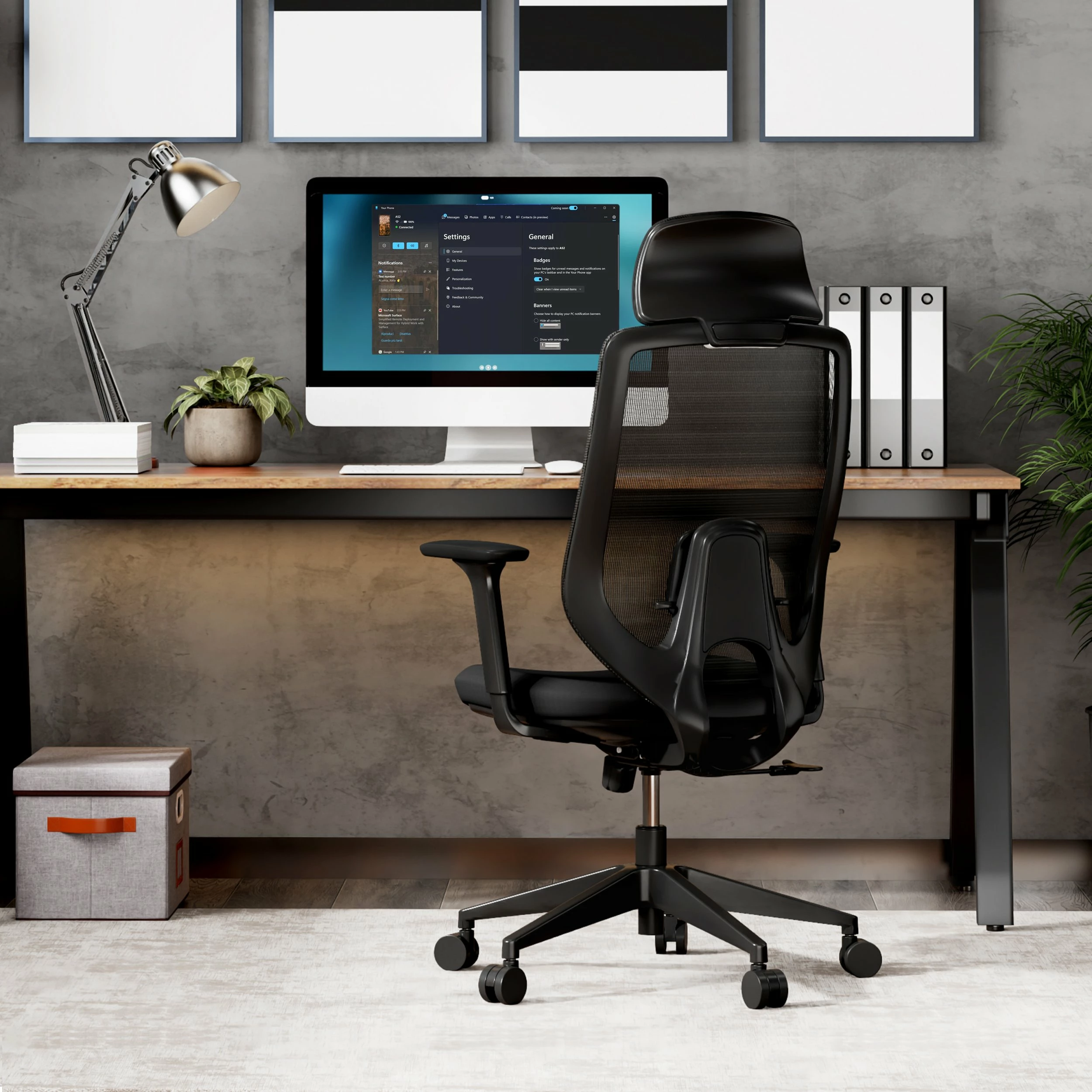 Karrige zyre SENSE7 Nakai, ergonomike me rrjetë, 150 kg, e zezë