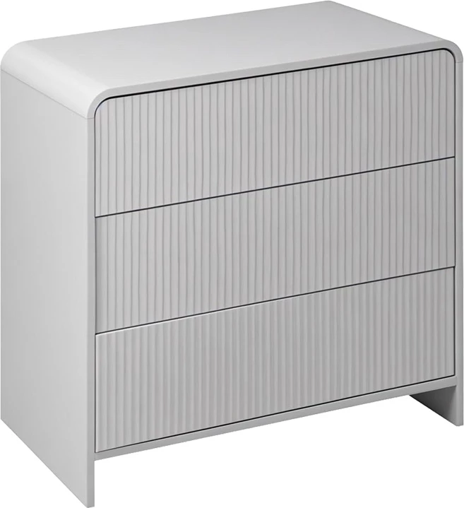 Komodë Zeplen, MDF, ngjyrë e bardhë, 80x40x75cm