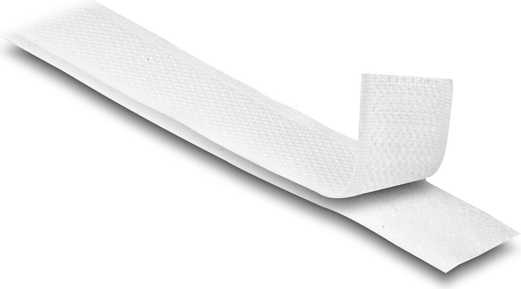 Shirit Velcro DeLOCK Heavy-Duty, 1 m x 20 mm, i bardhë