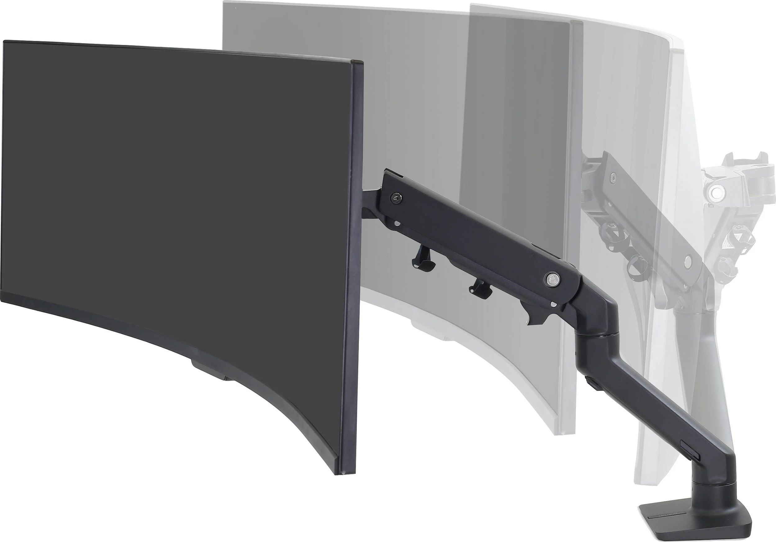 Krah monitori Ergotron HX 45-647-224, clamp tavoline, deri 49", VESA 75x75-100x100, 19.1 kg, i zi