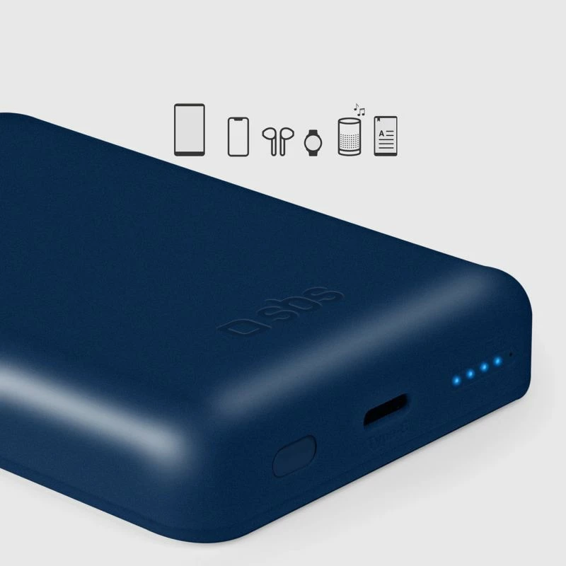 Powerbank SBS TEBB5000MAG1CB, e kaltër, 5000 mAh [Ngjyra: Kaltër]