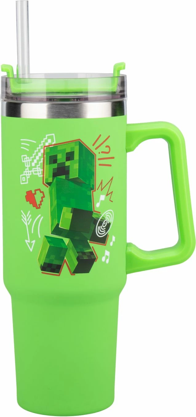 Gotë termike udhëtimi XL Paladone Minecraft Multiway 900 ml, e gjelbër
