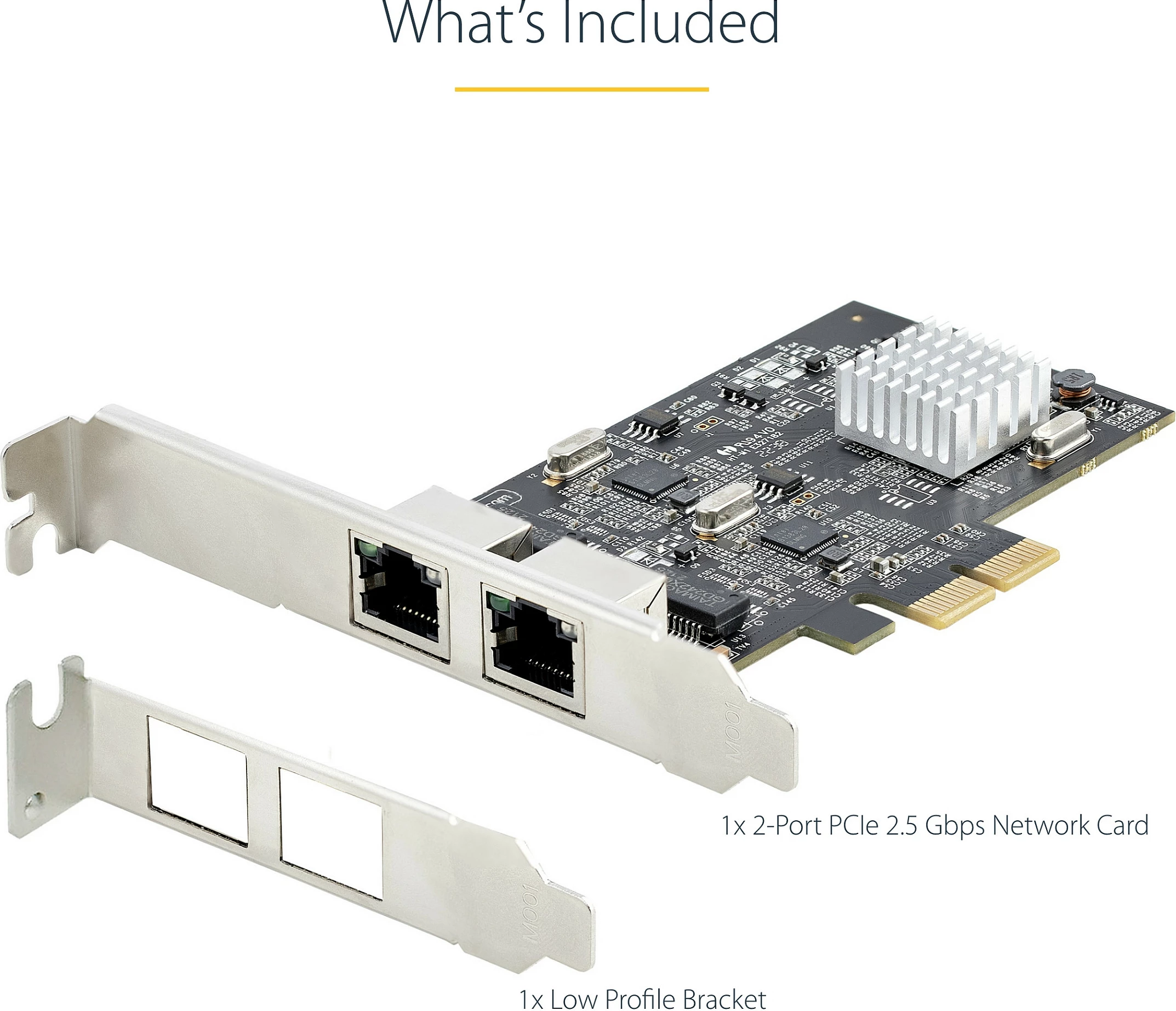 Kartelë rrjeti PCIe StarTech 2-Port 2.5Gbps, Intel I225-V, NBASE-T, 2x RJ-45, e zezë