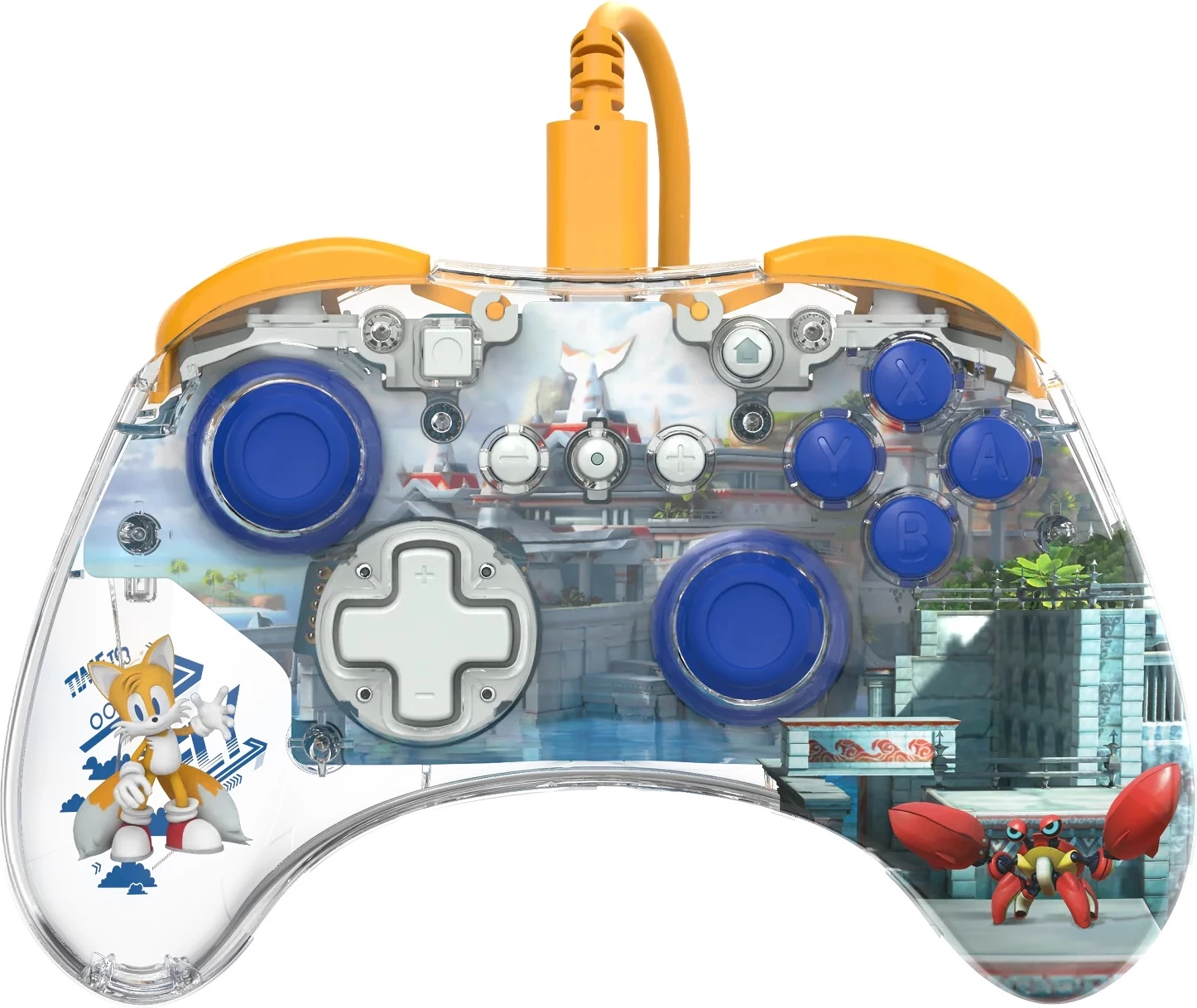Kontroller me kabllo PDP REALMZ Tails Seaside Hill Zone për Nintendo Switch, transparent
