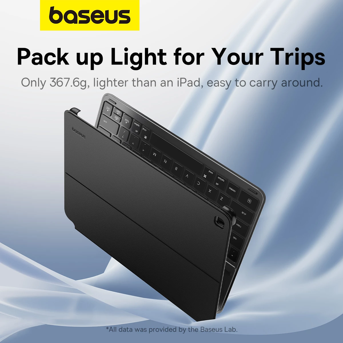 Mbështjellës me tastierë Baseus Brilliance Series për iPad 10.2'' (2019/2020/2021), me USB-C kabllo, e zezë