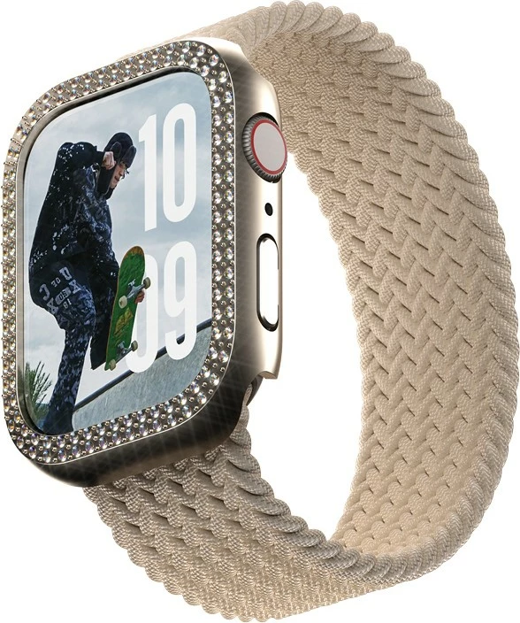 Mbështjellës PanzerGlass SAFE Bling Bumper për Apple Watch 10/42mm, transparent, gold
