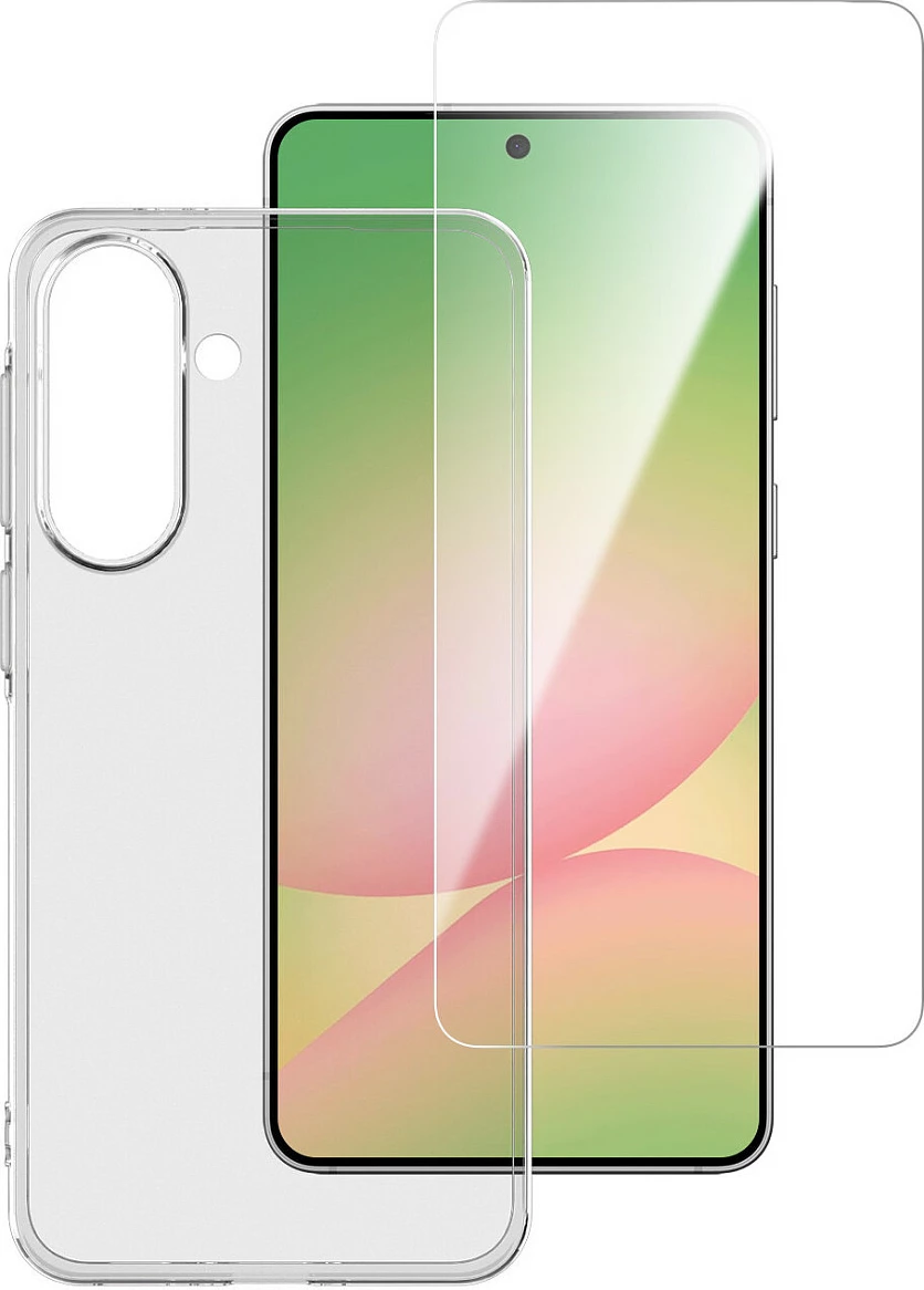 Set mbrojtës 360 4smarts për Samsung Galaxy A37 5G, Mbështjellës + xham i kalitur, transparent