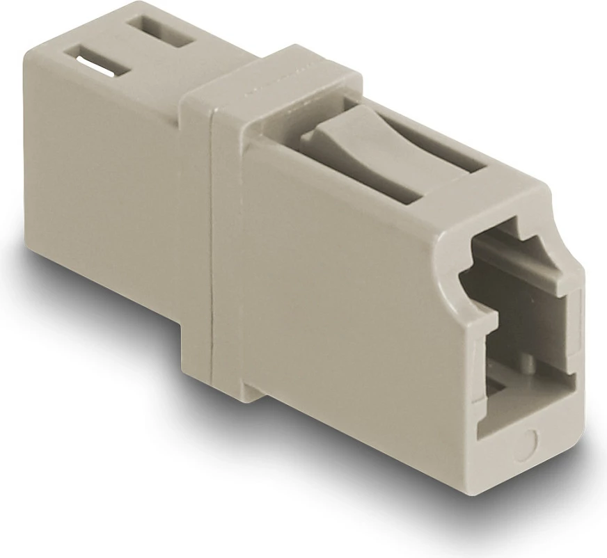Kuplues fibër optike DeLOCK LC Simplex female-female, OM1/OM2, multimode, bezhë