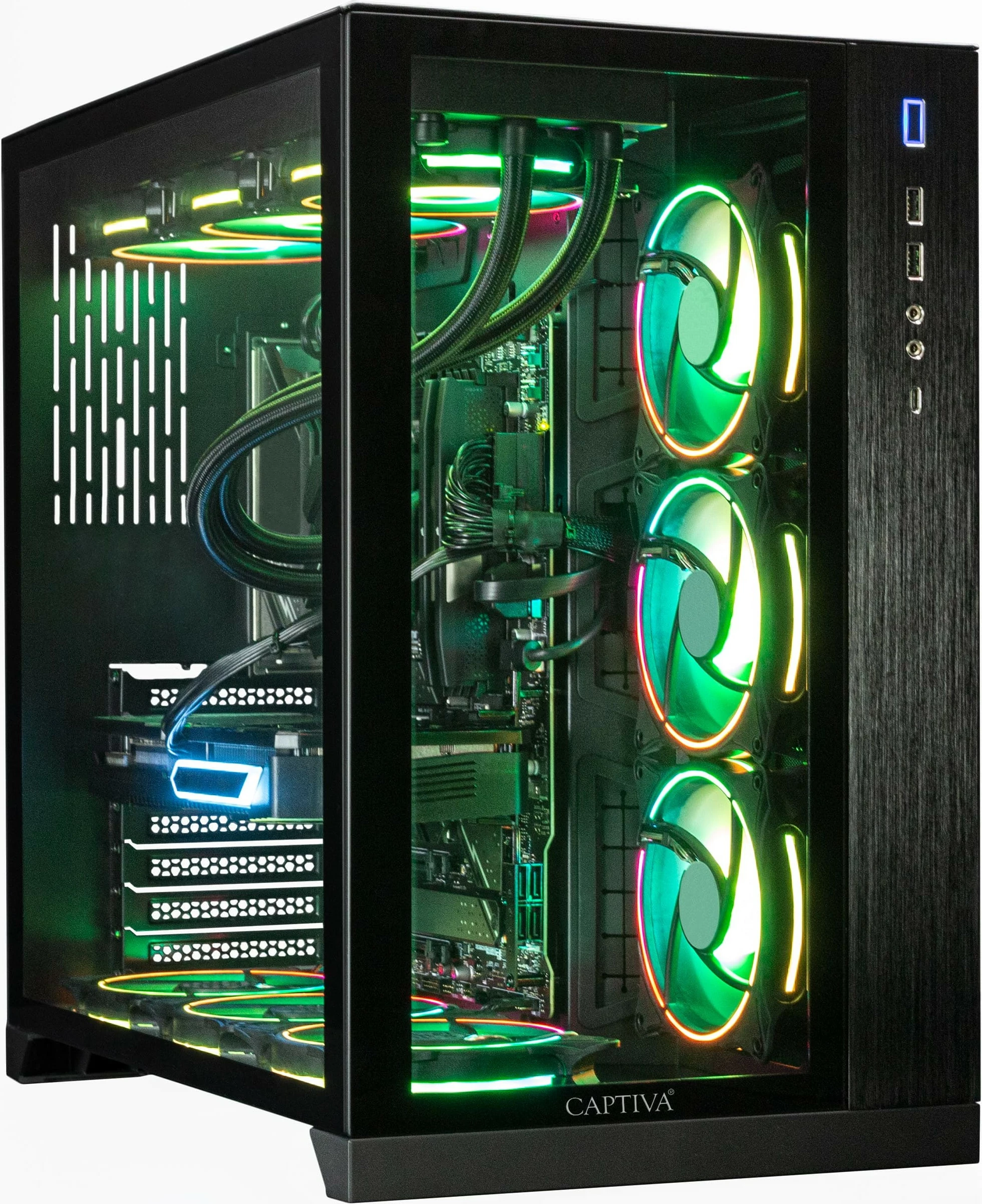 Kompjuter Captiva Highend Gaming R89-724, R9 9800X3D, 64GB RAM, 2TB SSD, RTX 5070Ti, Win 11, i zi me RGB