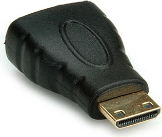 Adapter HDMI VALUE, HDMI-A mashkull në Mini HDMI-C femër, i zi