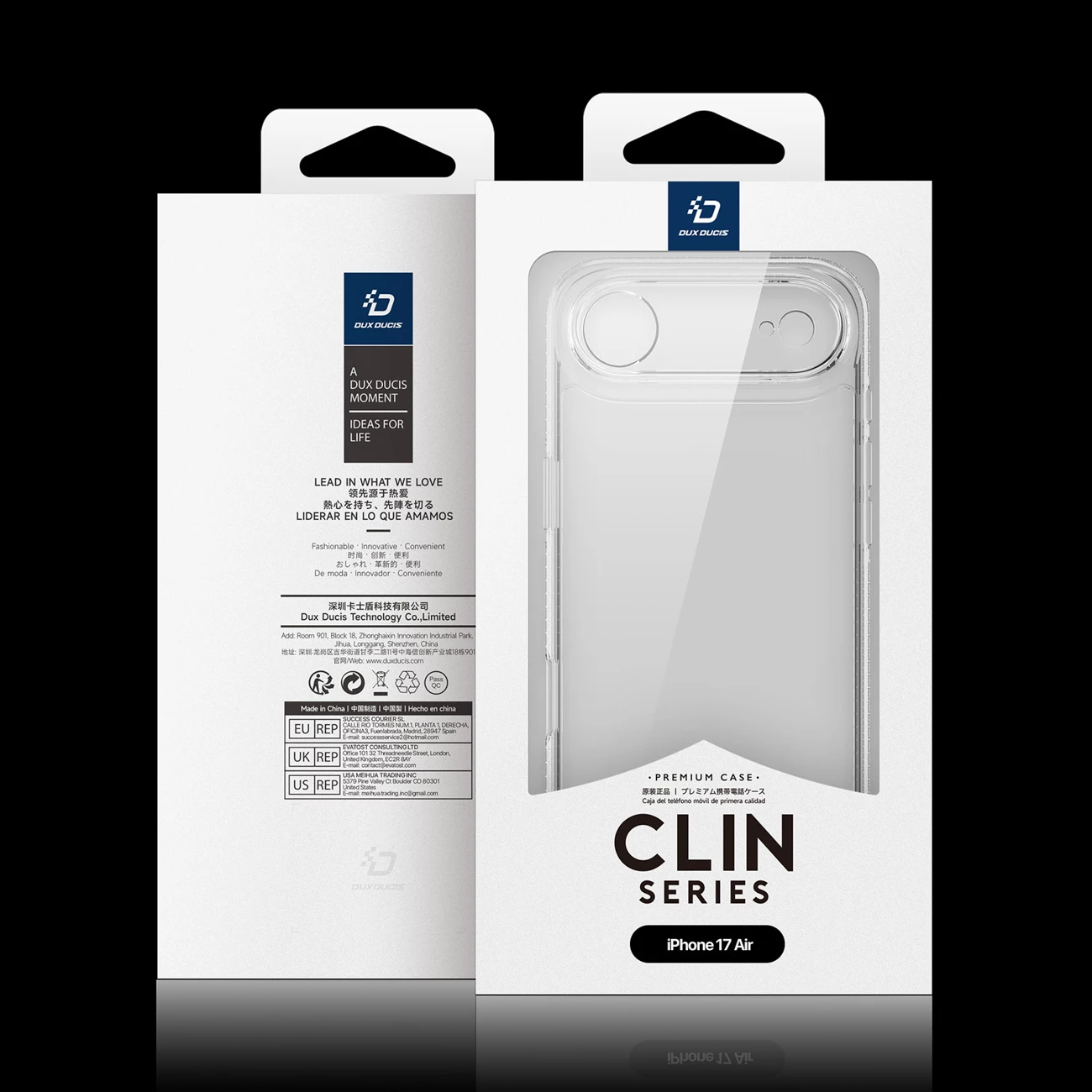 Mbështjellës Dux Ducis Clin për iPhone 17 Air, transparent