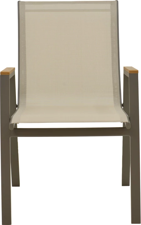 Karrige kopshti Azelie, alumin, tekstilene, ngjyrë gri e çelët- shampanjë, 56x75x88cm