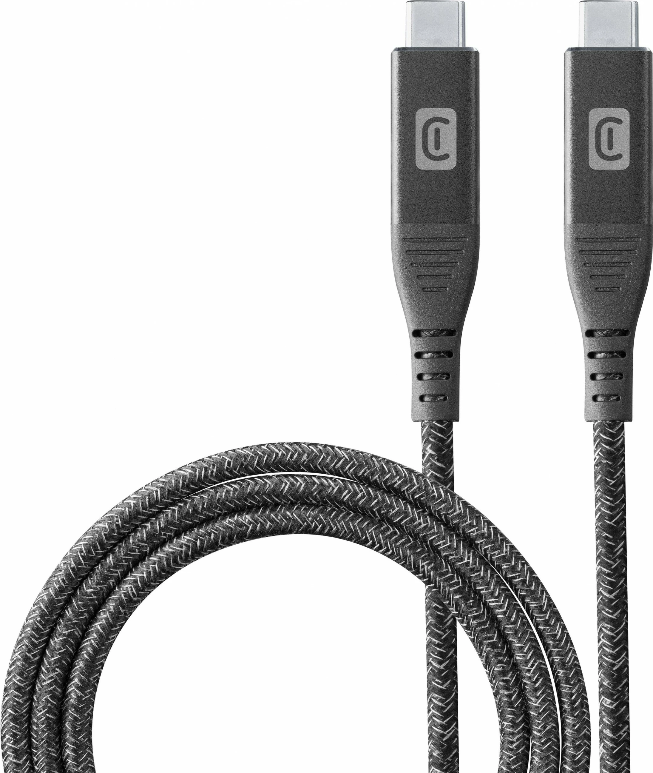 Kabllo USB-C në USB-C Cellular Line 1m, 10Gbps, 100W, e zezë