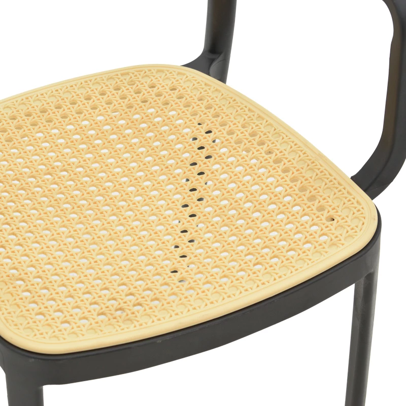 Karrige për kopsht Westley pp natyrale-e zezë 58x47x81cm