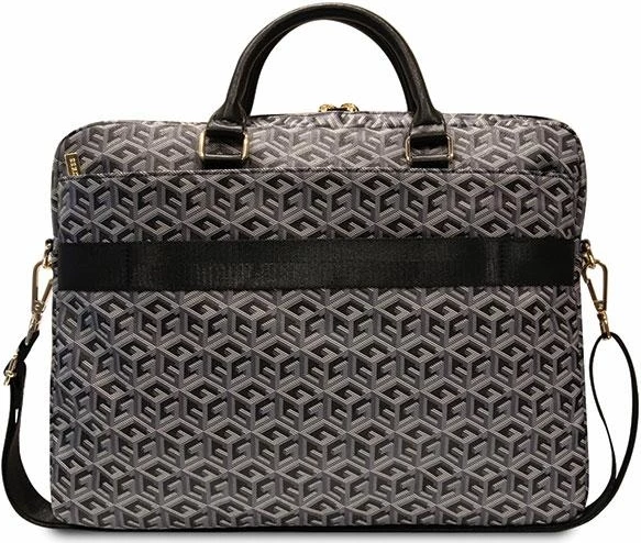 Çantë laptopi Guess GCube Stripes, 16 inç, e zezë