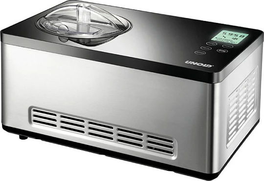 Makinë për akullore UNOLD Gusto, 2L, kompresor 180W, inox/e zezë