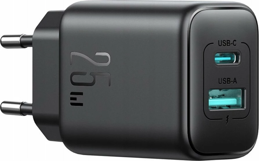 Karikues rrjeti Joyroom JR-TCF13 25W USB-C/USB-A PD/PPS/SFC, i zi