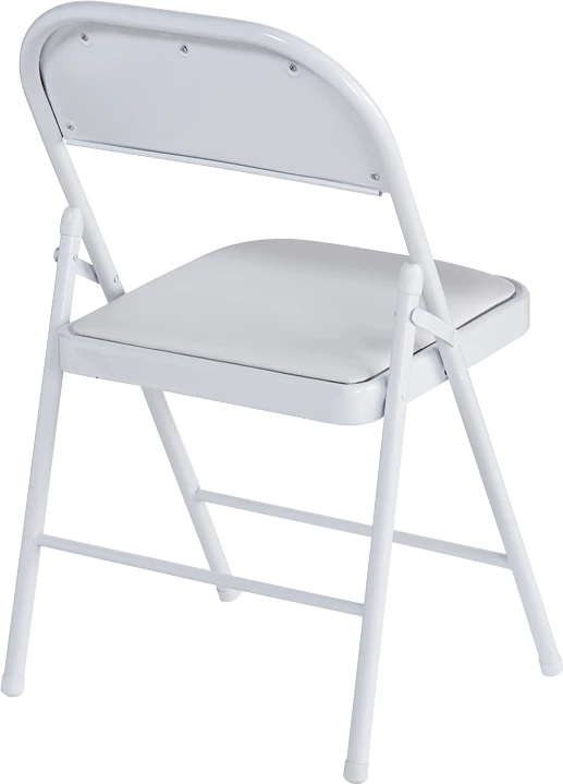 Karrige palosëse Niro, pu dhe metal, ngjyrë e bardhë, set prej 4 copash, 46x46x79cm