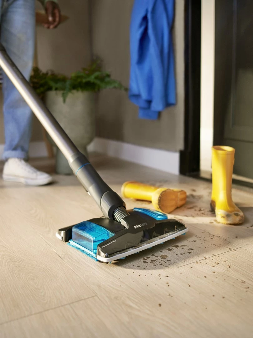 Fshesë elektrike Philips XC8057/01, pa kabllo, 0.6 L, Aqua, e zezë