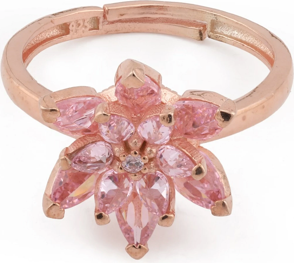 Unazë argjendi, ngjyrë rozë e artë, Jumeon, 10384PEMBE