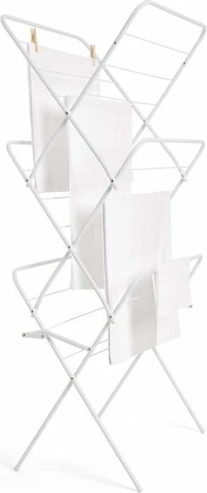 Tharëse rrobash vertikale Rayen 0036.01, palosëse, 14 m sipërfaqe tharjeje, 61 x 138 x 44.5 cm, çelik inox, e bardhë