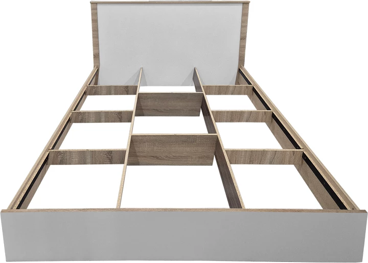 Krevat Athos, ngjyrë sonoma-bardhë, 160x200cm