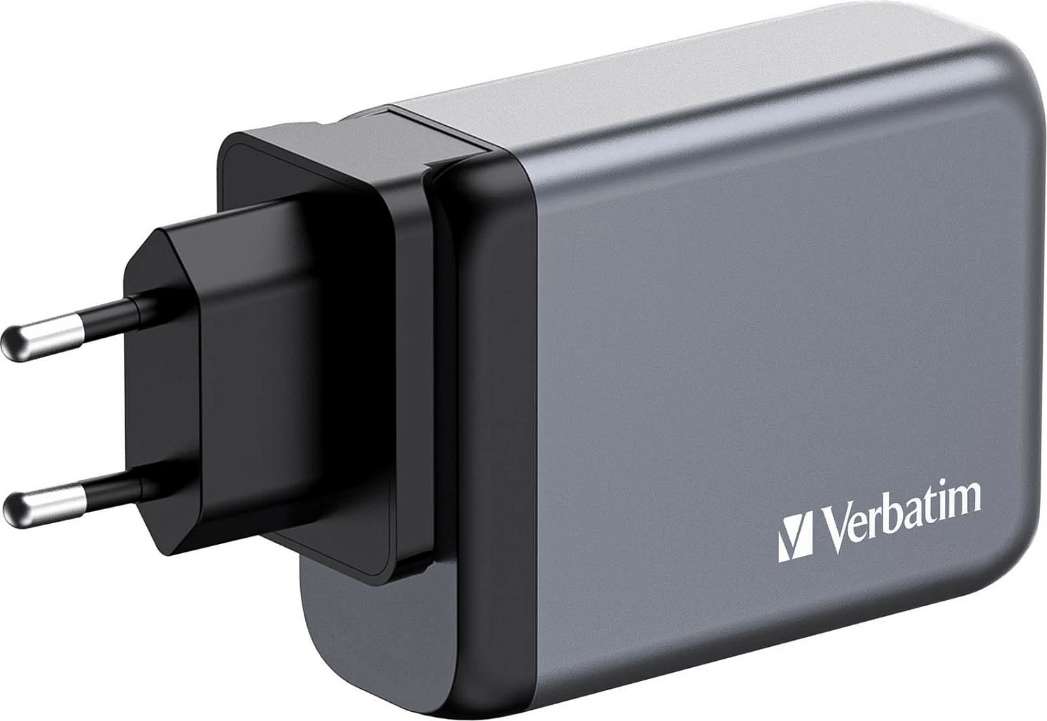 Karikues Verbatim GaN 100W, 3x USB-C PD 3.0 + 1x USB-A QC 3.0, gri