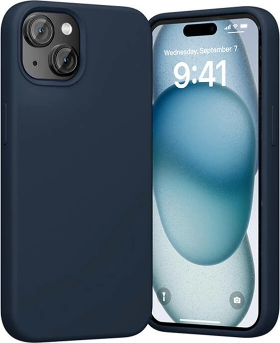 Mbështjellës Vention KUFL0-10 për iPhone 15, silikon, MagSafe, kaltër