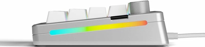 Tastierë mekanike gaming Glorious GMMK3 PRO 65%, argjend