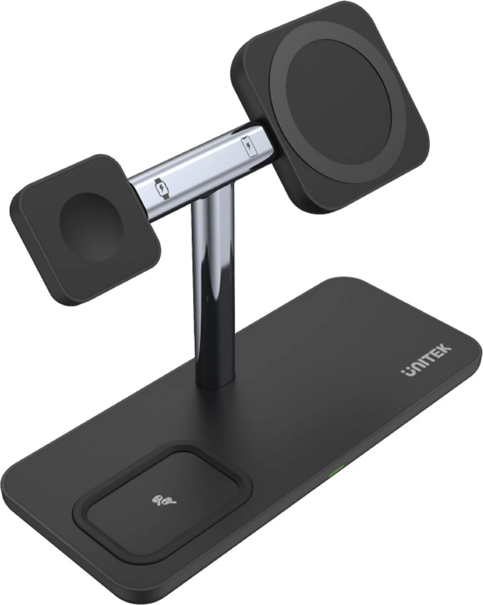 Mbështjellës magnetik 3në1 për iPhone Unitek, i zi