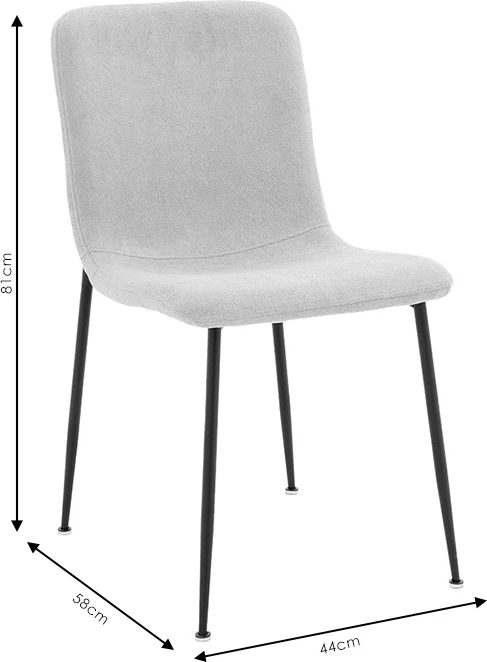 Karrige Gratify, stof boucle, ngjyrë kaki, këmbë të zeza