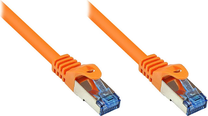 Kablë rrjeti GoodConnections Alcasa Cat6a 1m, S/FTP, 10Gbps, RJ-45, portokalli