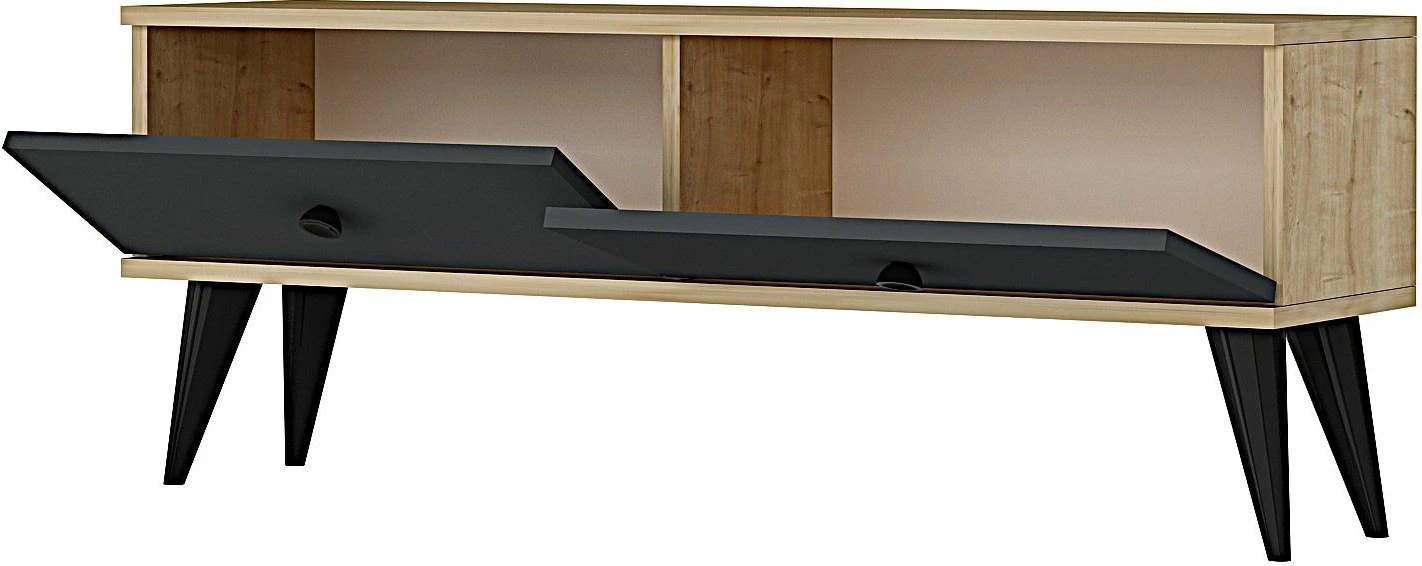 Komodë TV Skye Decor Mona 120, ngjyrë lis safir, antracit
