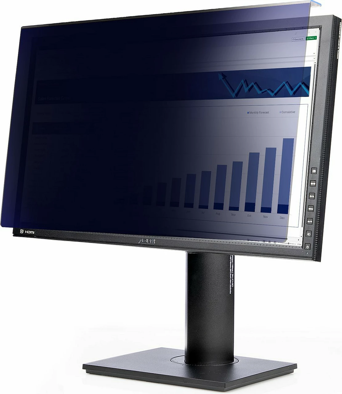 Filtër privatësie për monitor StarTech 24" 16:10, varës në krye, filtër dritë blu, glossy, i zi