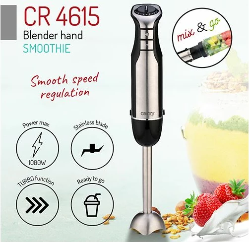 Blender dore CAMRY CR4615 700W max, shishe 500 ml, Turbo, zi/argjend
