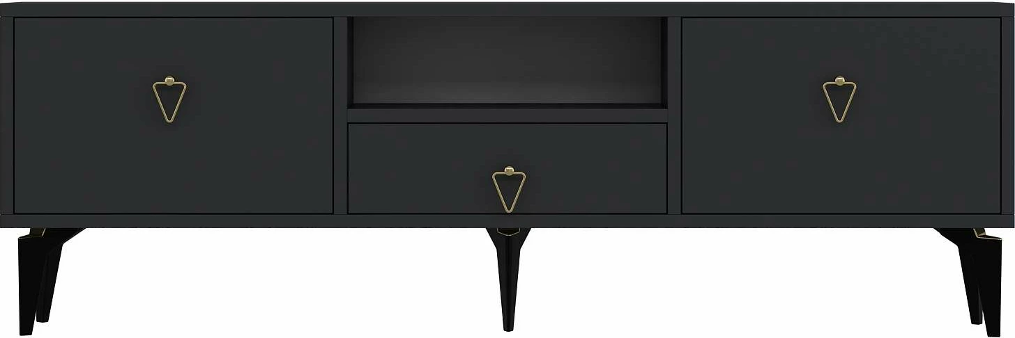Komodë TV Skye Decor, 1302-DROP-1, antracit, ari