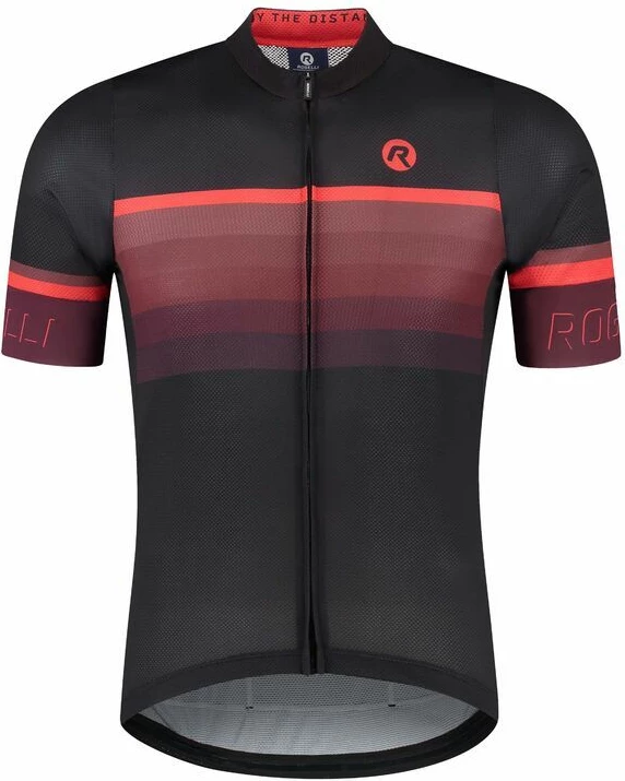 Maicë sportive Rogelli HERO II, e zezë/burgundy