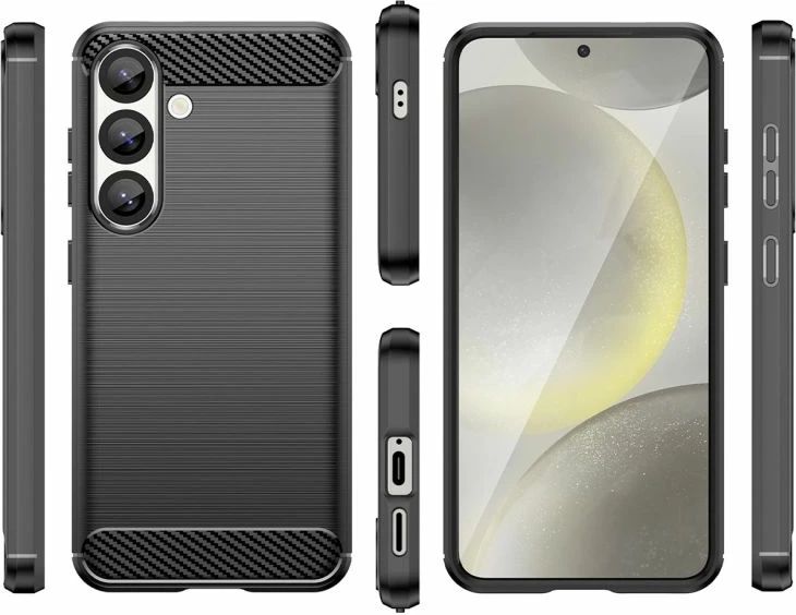 Kapak telefoni Hurtel Carbon Case për Xiaomi Redmi Note 14 5G, i zi