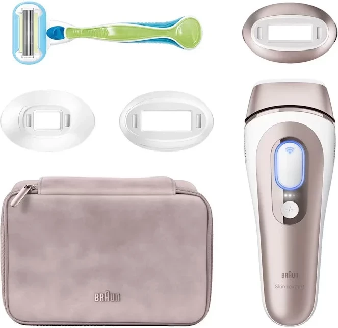 IPL depilator Braun Skin i-expert PL7253, 10 nivele intensiteti, SensoAdapt, rozë