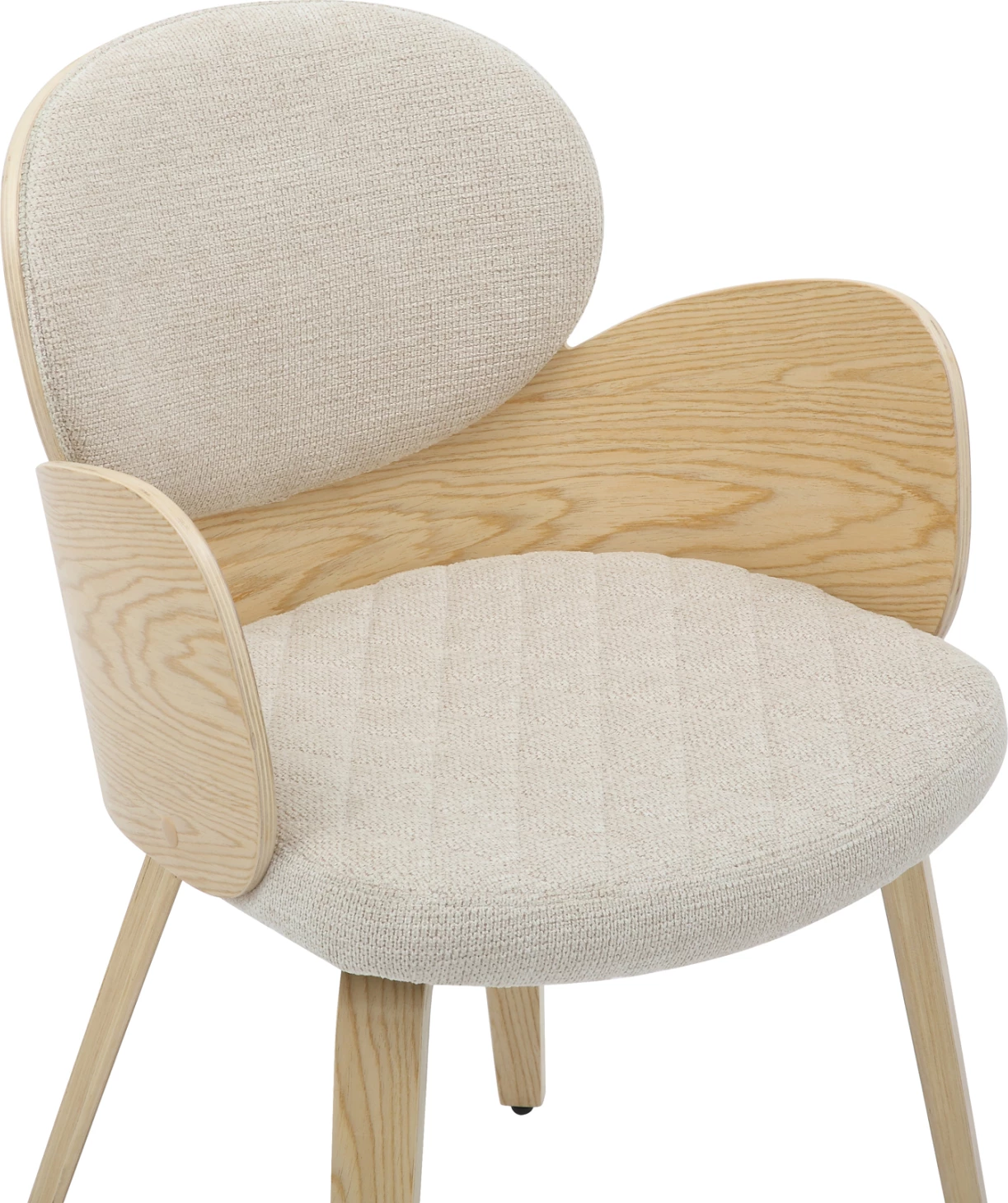 Karrige për ngrënie DARNELL FH9974.01, dru i përpunuar, ngjyrë lisi-ecru, 56x56x83H cm