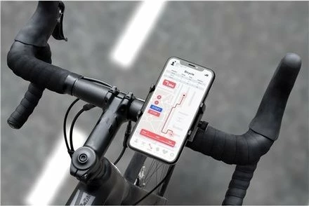 Mbajtës telefoni Fixed Fixed Bikee ALU për timon 18–31 mm, për 4–6.7", alumin me Anti-UV, i zi