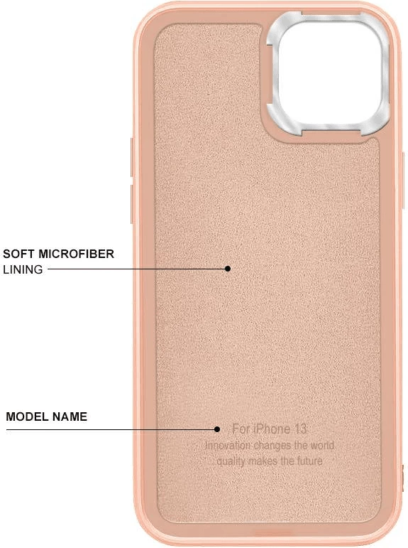 Mbështjellës silikoni satin ONASI 16268 për iPhone 14 Pro, Peach