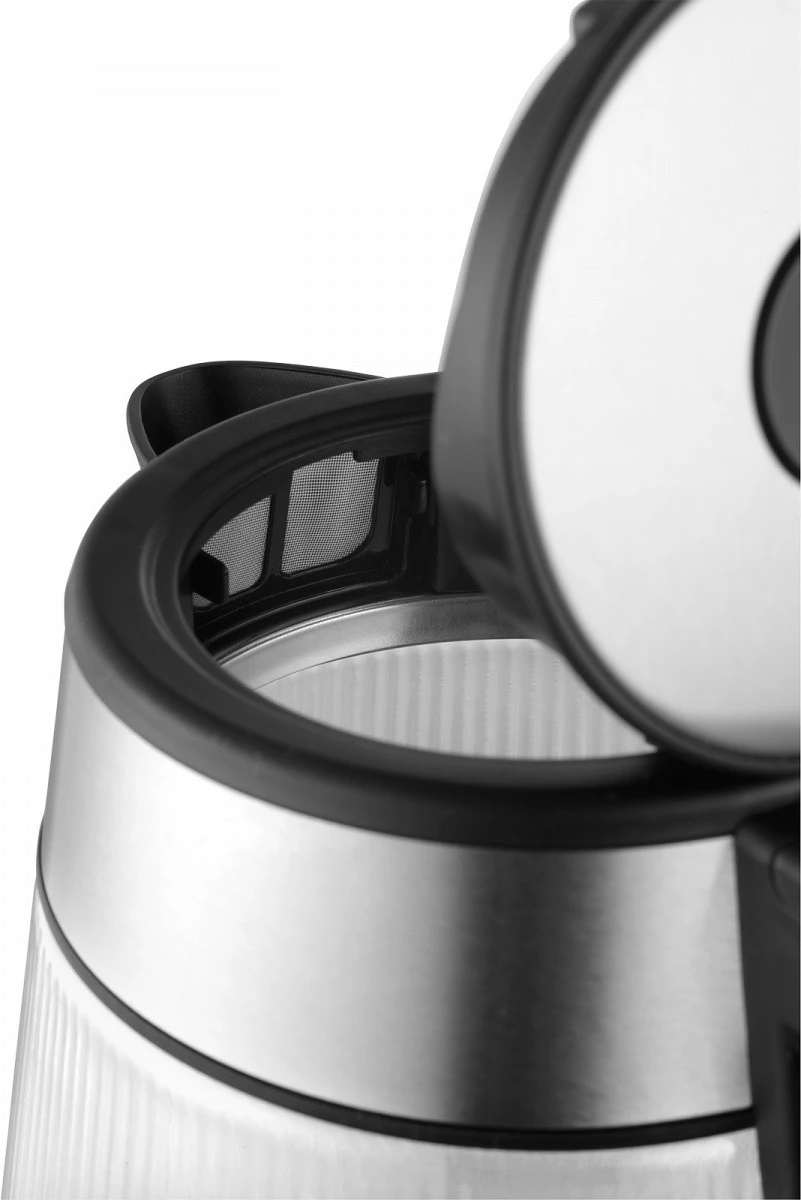 Çajnik elektrik Concept RK4210 1.7 L 2200 W xhami me ndriçim LED bazë rrotulluese STRIX inox dhe transparent