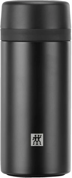 Shishe e izoluar për çaj dhe ujë të infuzuar Zwilling, 420 ml, çelik inox, e zezë