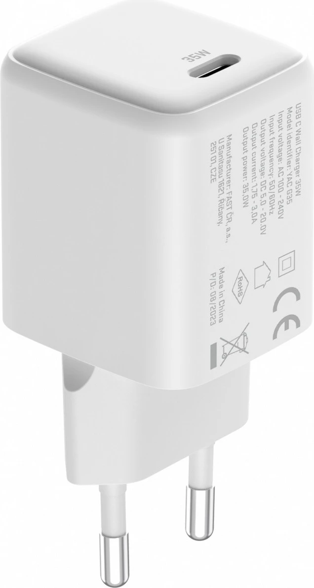 Karikues muri YENKEE YAC G35 VOLT, 35W, USB Type-C, Bardhë