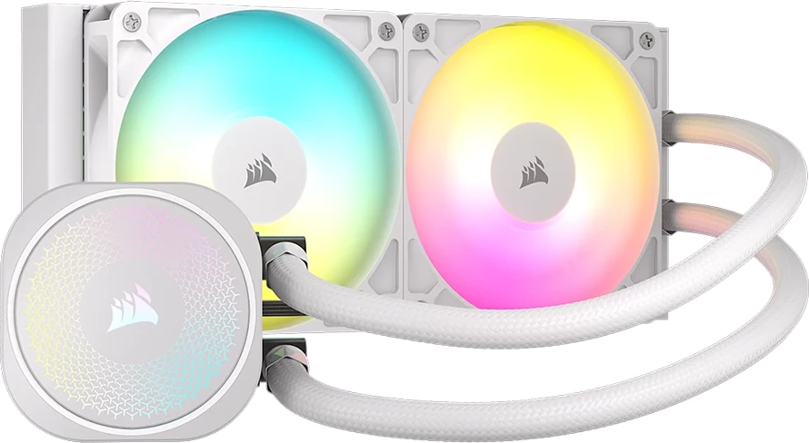 Ftohës lëngshëm CPU CORSAIR Nautilus 240 ARGB, radiator 240mm, i bardhë