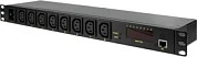 PDU 19" LogiLink, 8x C13, 1U, i monitorum, RJ-45, 20A, e zezë