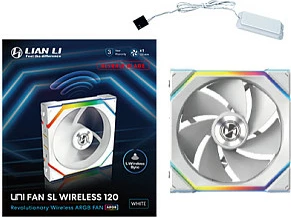 Ventilator kasë Lian Li UNI FAN SL Wireless 120 ARGB Reverse Blade, 120mm, i bardhë