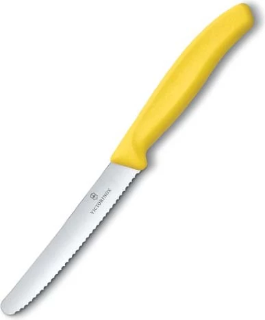 Thikë për domate Victorinox SwissClassic, e valëzuar, e verdhë
