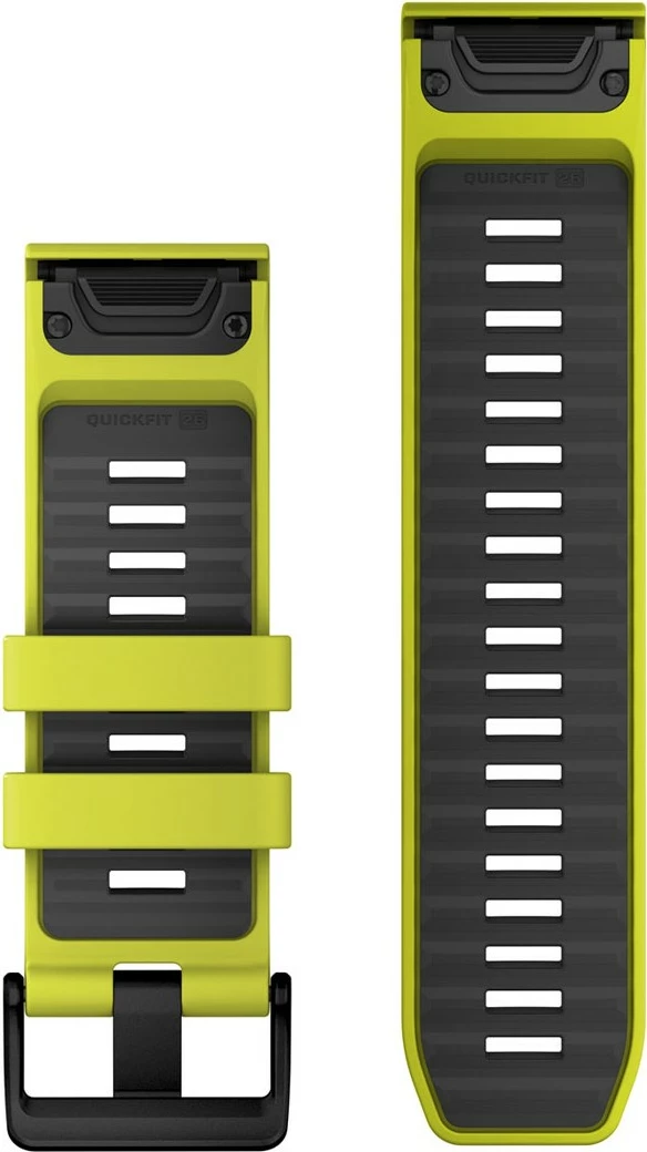 Rrip silikoni Garmin QuickFit 26mm për Smartwatch, grafit/verdhe